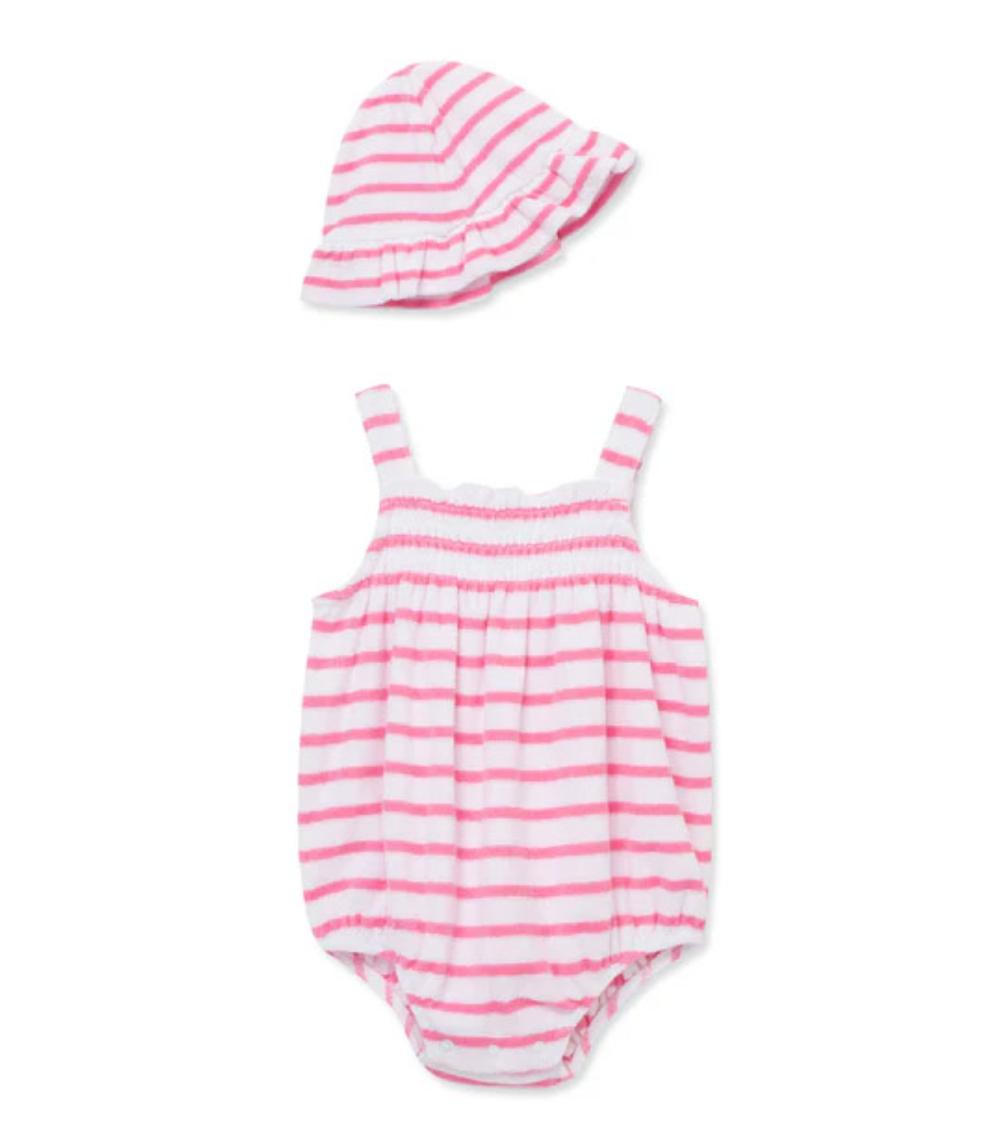 LITTLE ME 2-Piece Striped Terry Bubble Set