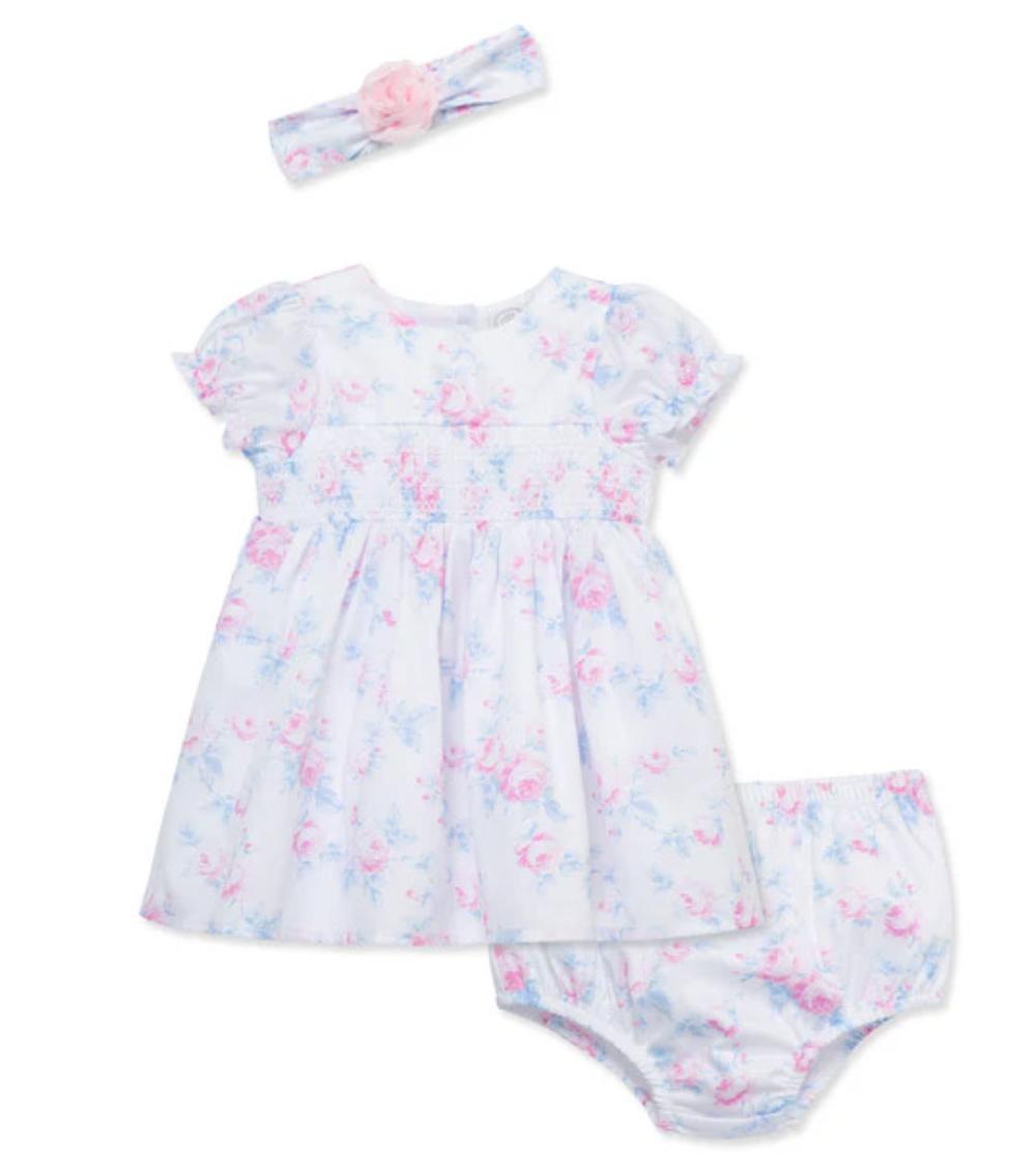 LITTLE ME 2-Piece Rose Dress Set