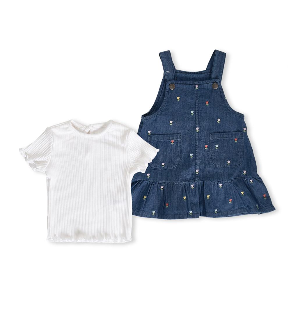Little Me 2-Piece Tulip Woven Jumper Set