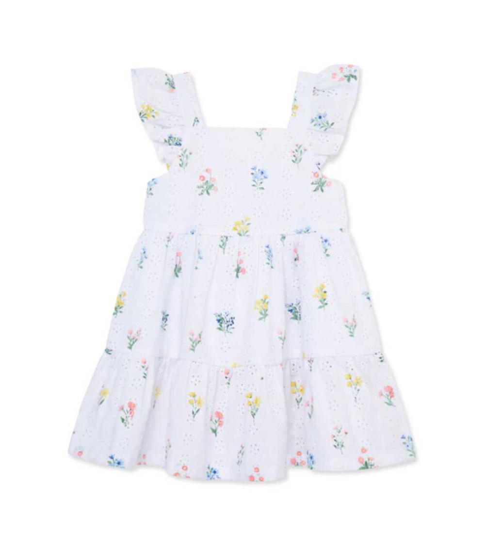 LITTLE ME 2-Piece Garden Printed Sundress Set