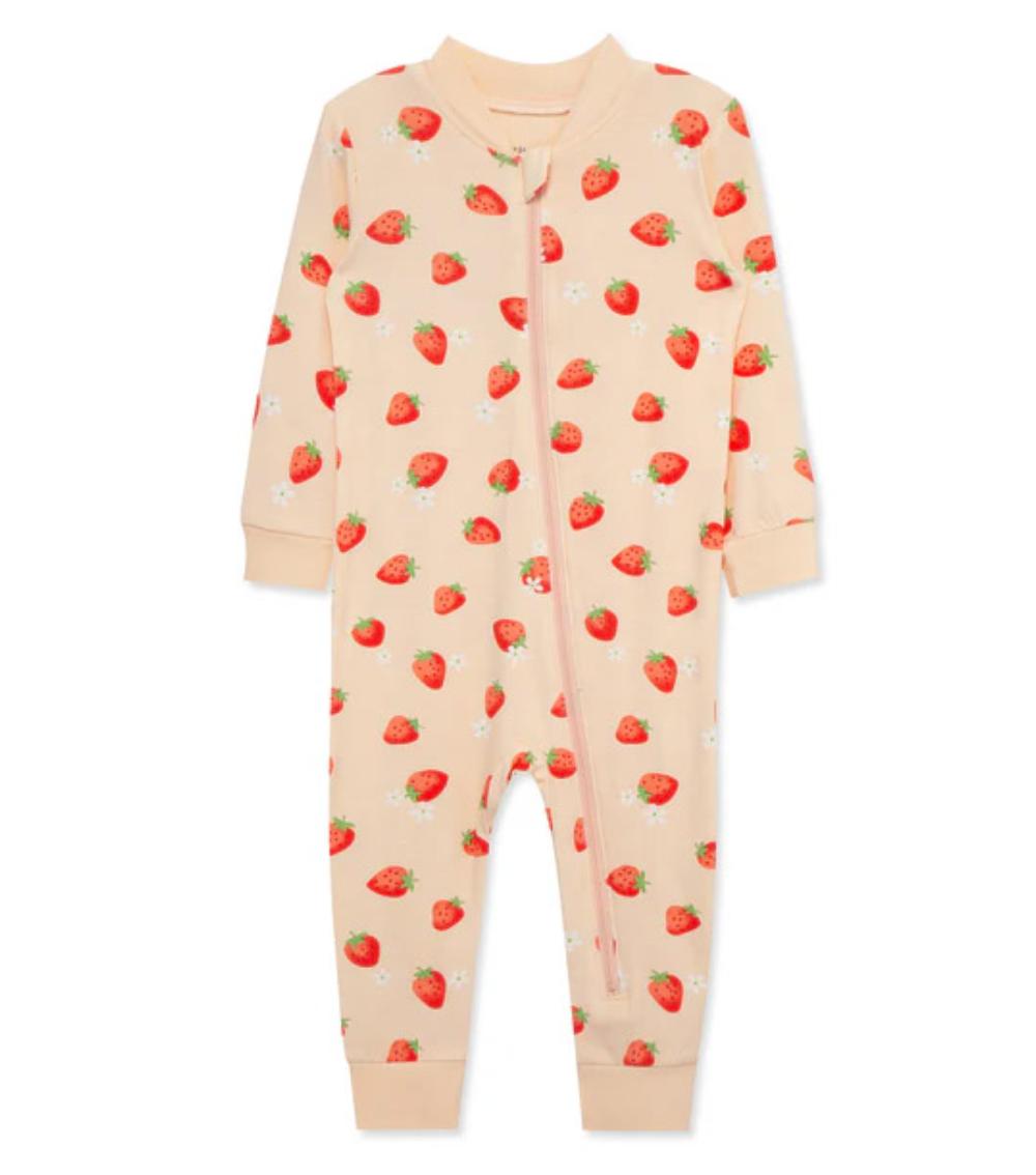 LITTLE ME Strawberry Printed Pyjamas