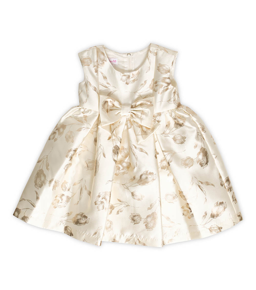BONNIE BABY Foiled Floral Short-Sleeve Party Dress
