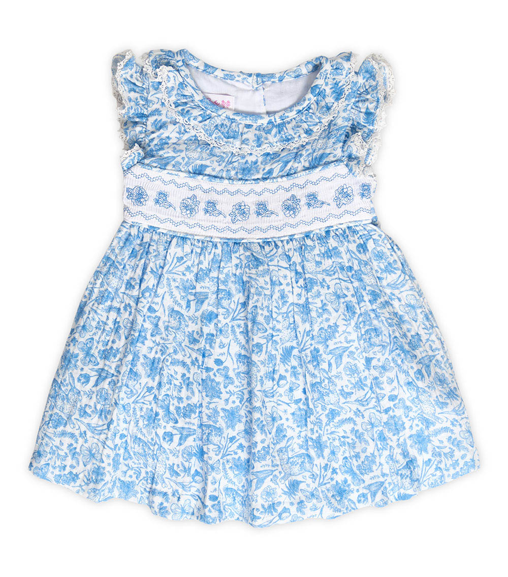BONNIE BABY Floral and Butterfly Print Dress