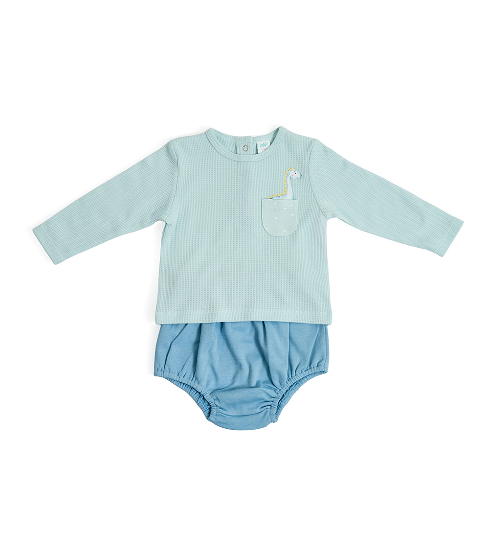 MOMSTORE 2-Piece Top and Bloomer Set, Green