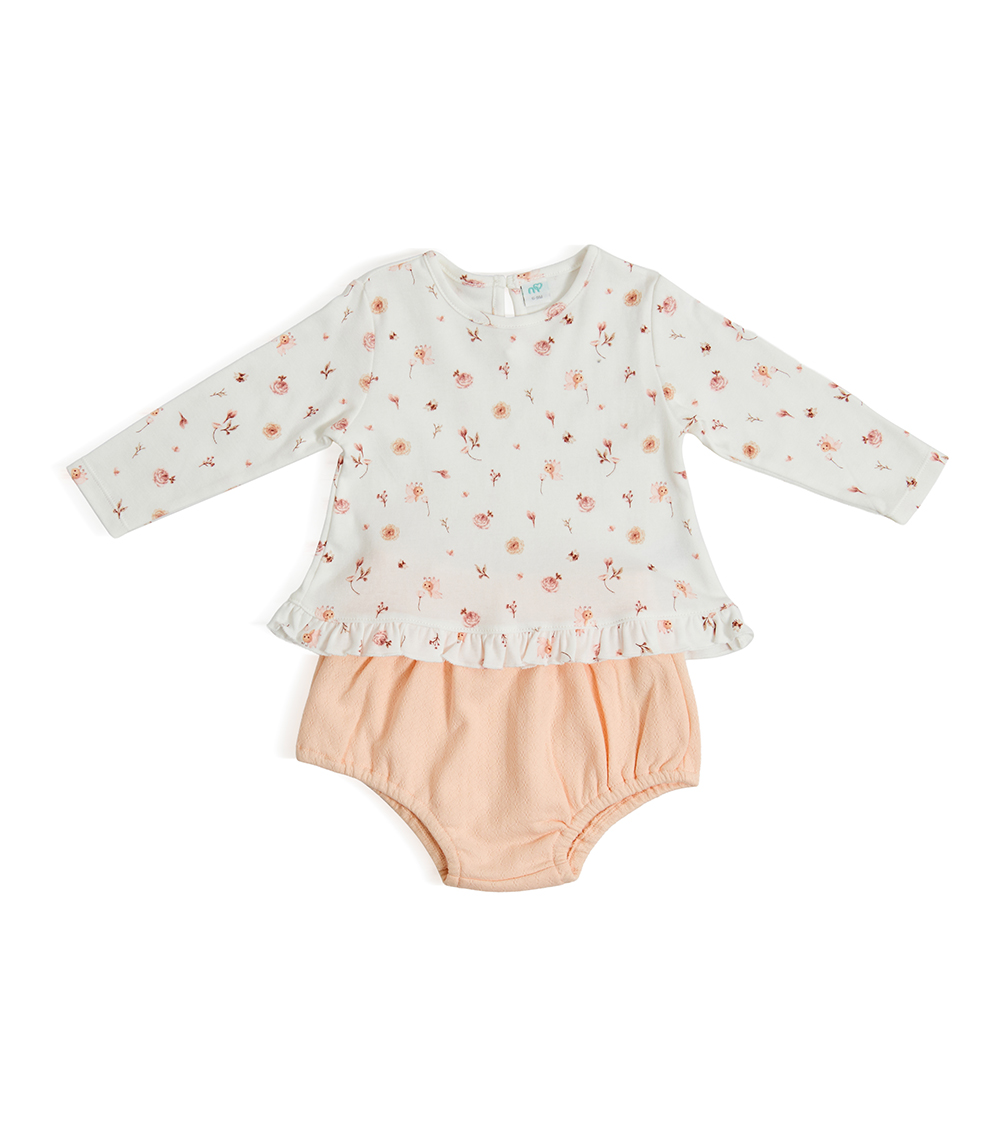 MOMSTORE 2-Piece Bloomer and Top Set, White