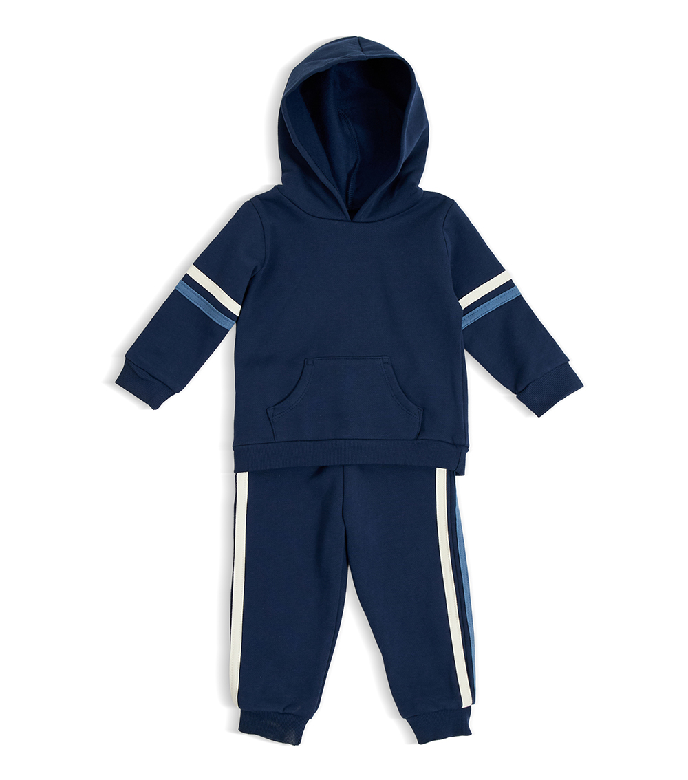 LITTLE ME Boys Sweatshirt Set, Navy