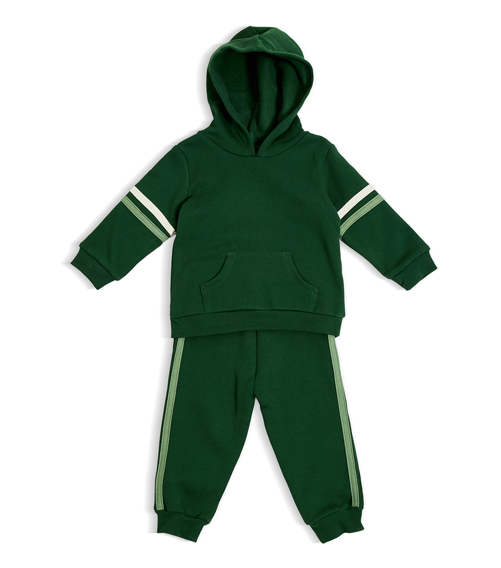 LITTLE ME Boys Sweatshirt Set, Green