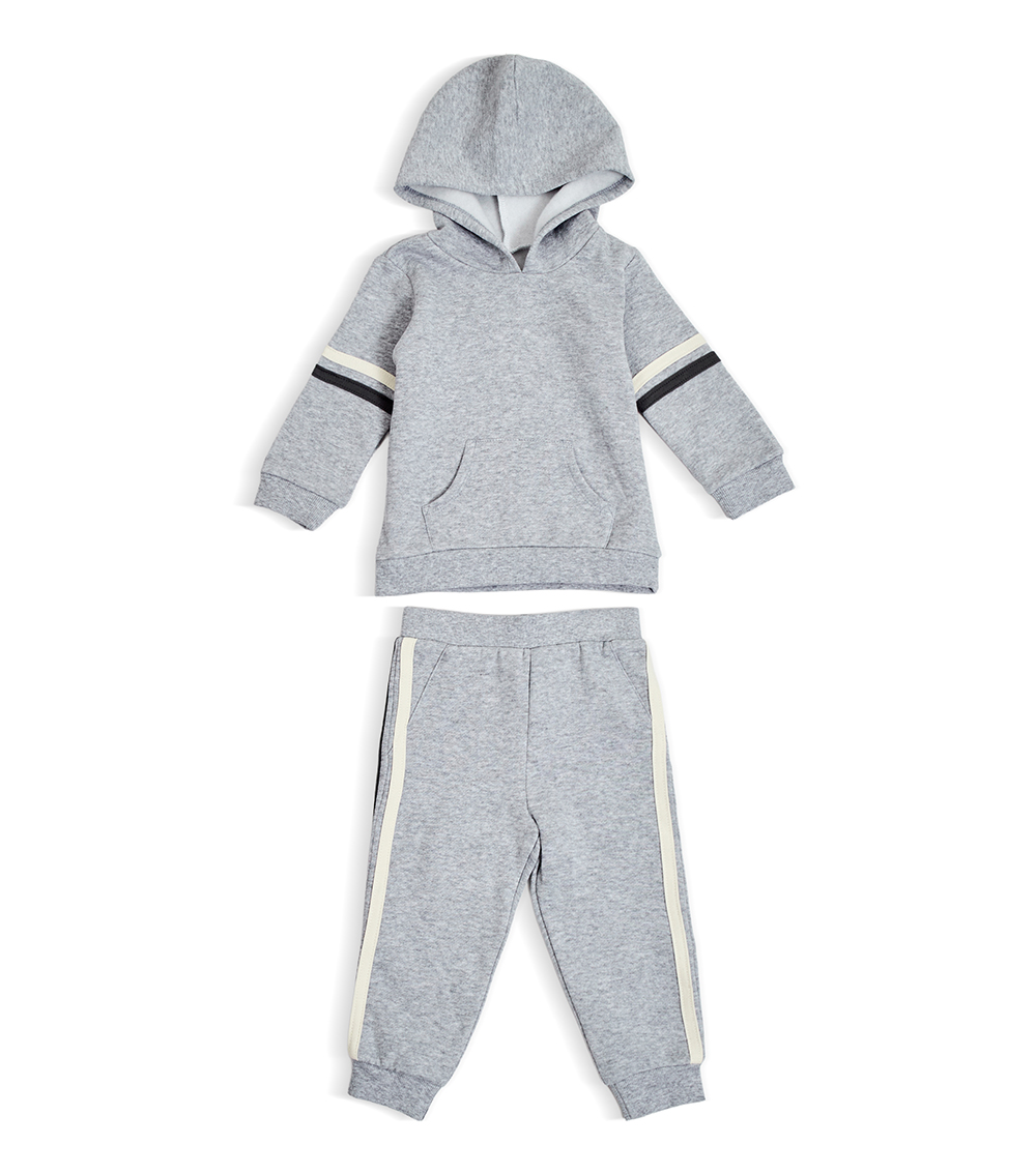 LITTLE ME Boys Sweatshirt Set, Grey