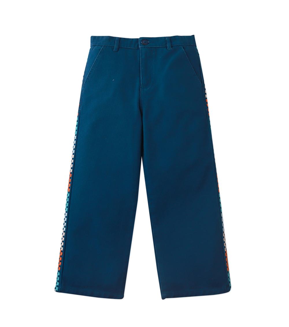 GINGERSNAPS Boy's Woven Cotton Pants, Blue