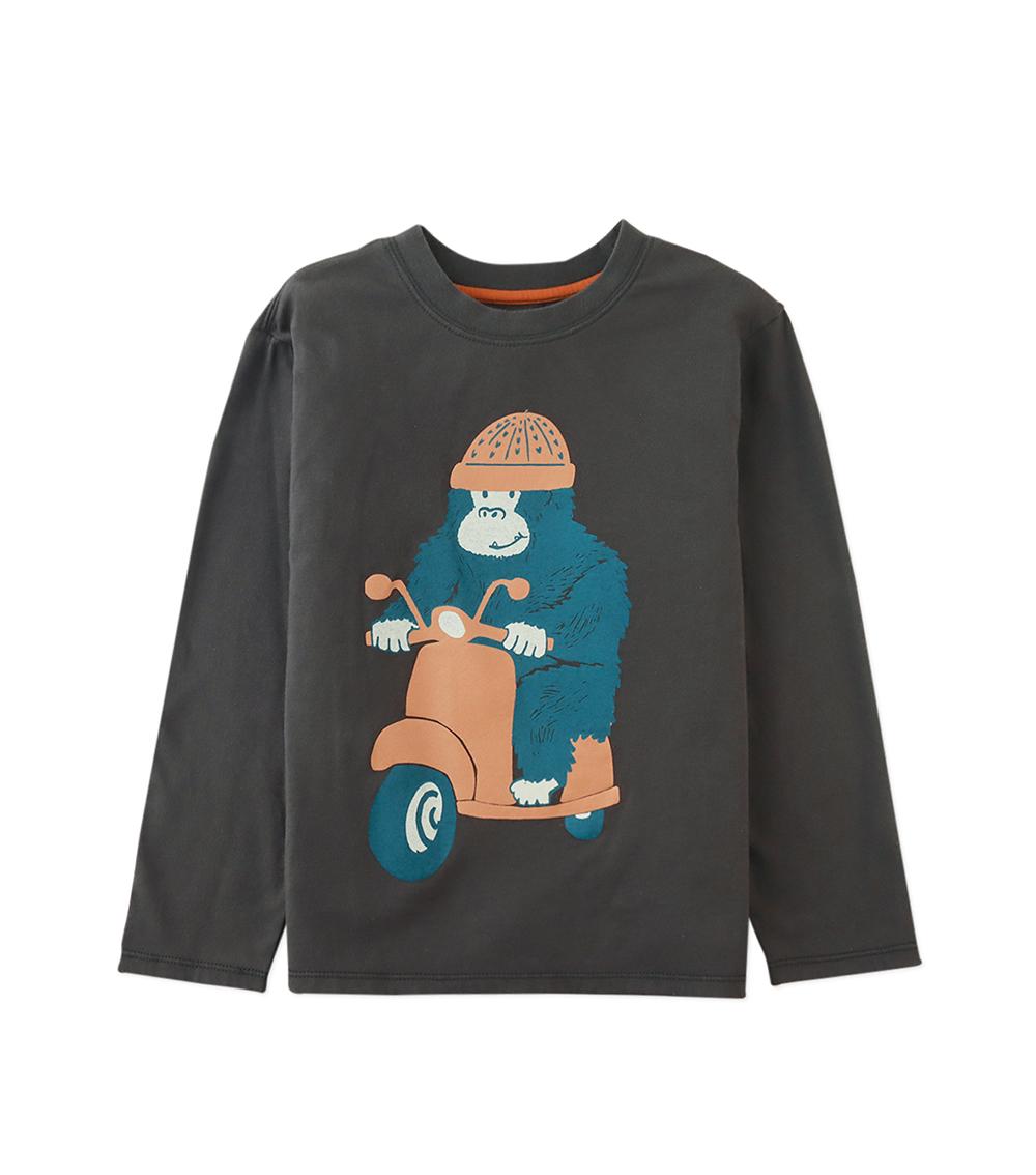 GINGERSNAPS Boy's Cotton Knit T-Shirt, Black