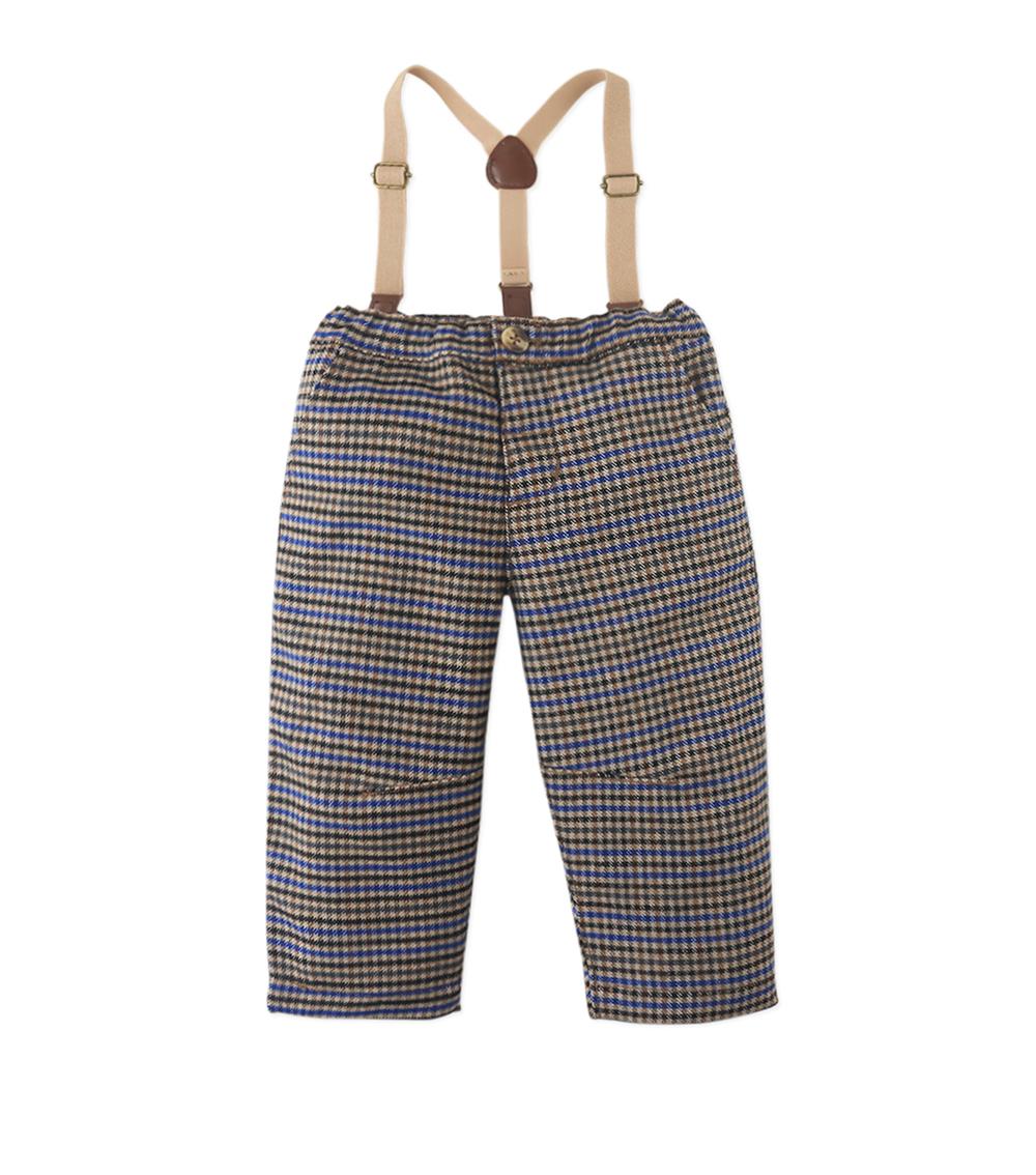 GINGERSNAPS Boy's Woven Checked Trousers, Multicolor