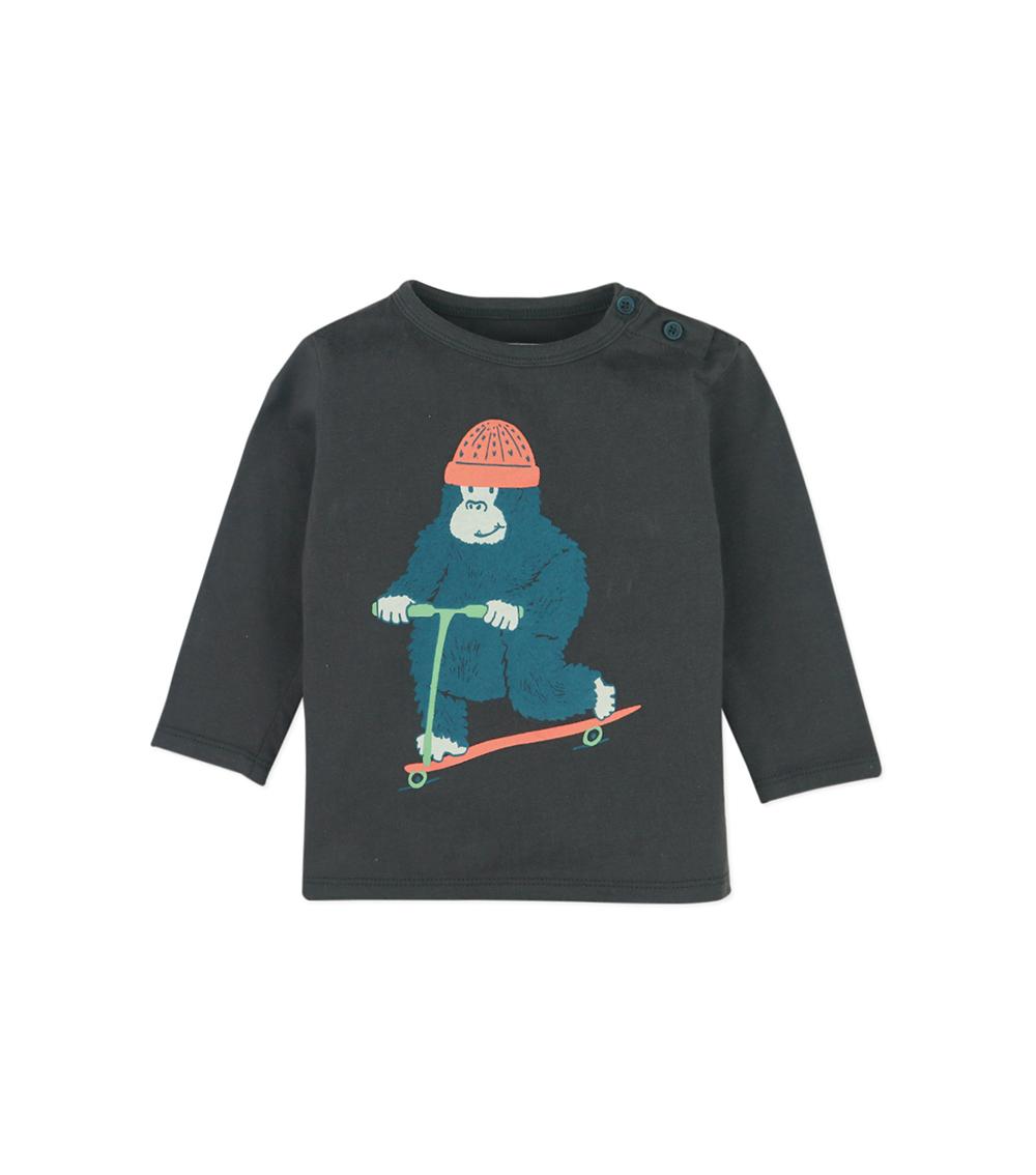 GINGERSNAPS Cotton Knit T-Shirt For Kids, Black