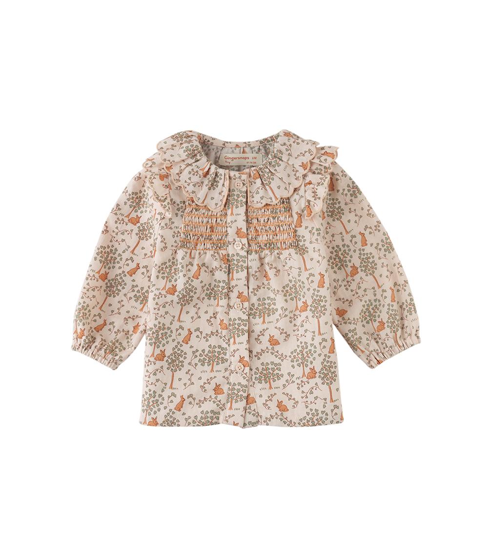 GINGERSNAPS Girl's Woven Cotton Blouse, Multicolor