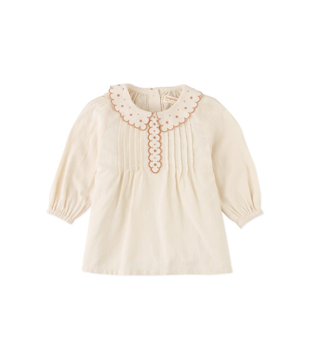 GINGERSNAPS Girl's Woven Cotton Blouse, White