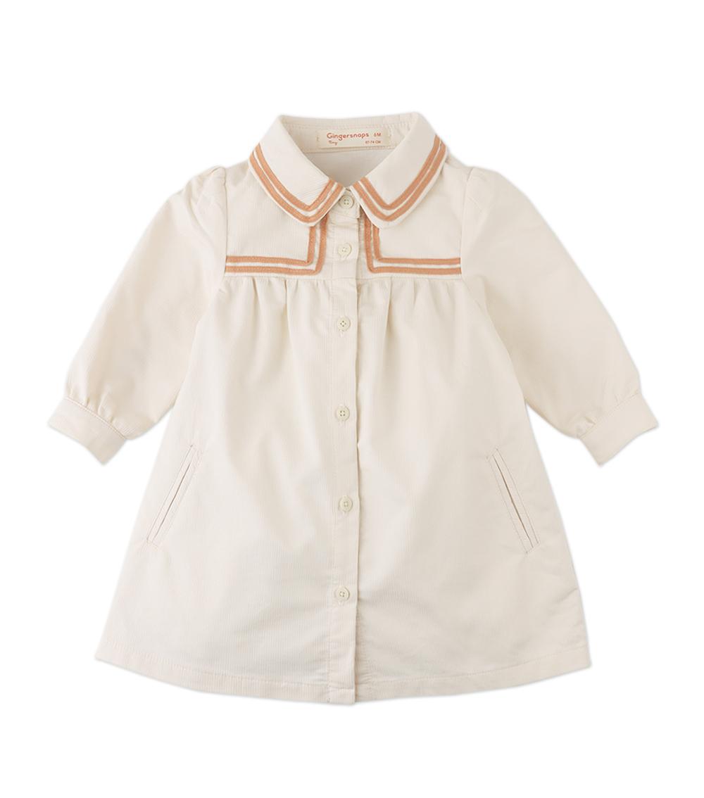 GINGERSNAPS Baby Girl Long Sleeves Shift Dress, White