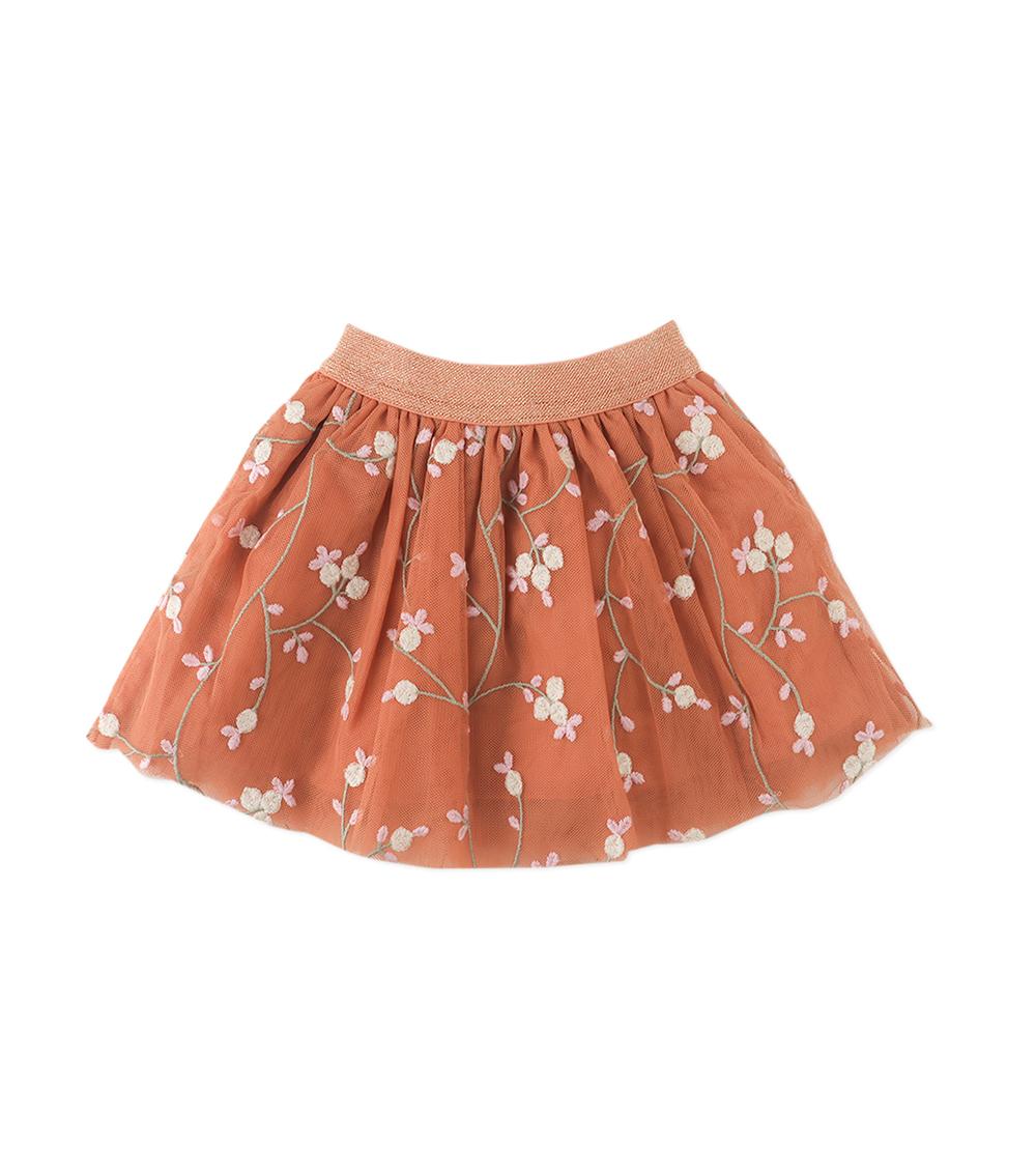 GINGERSNAPS Girl's Mini All Over Print Skirt, Brown