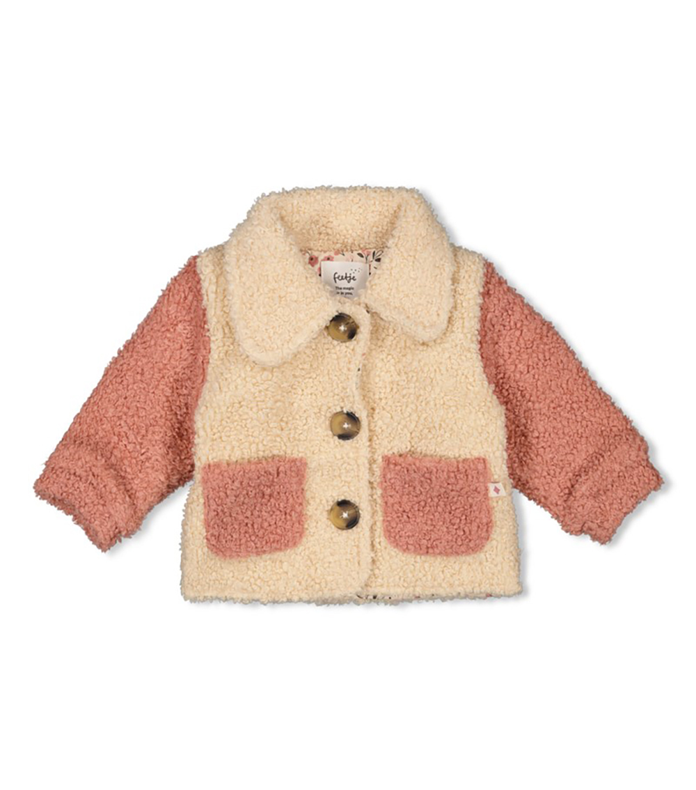 FEETJE Bouclé Jacket Woodland Bloom, White
