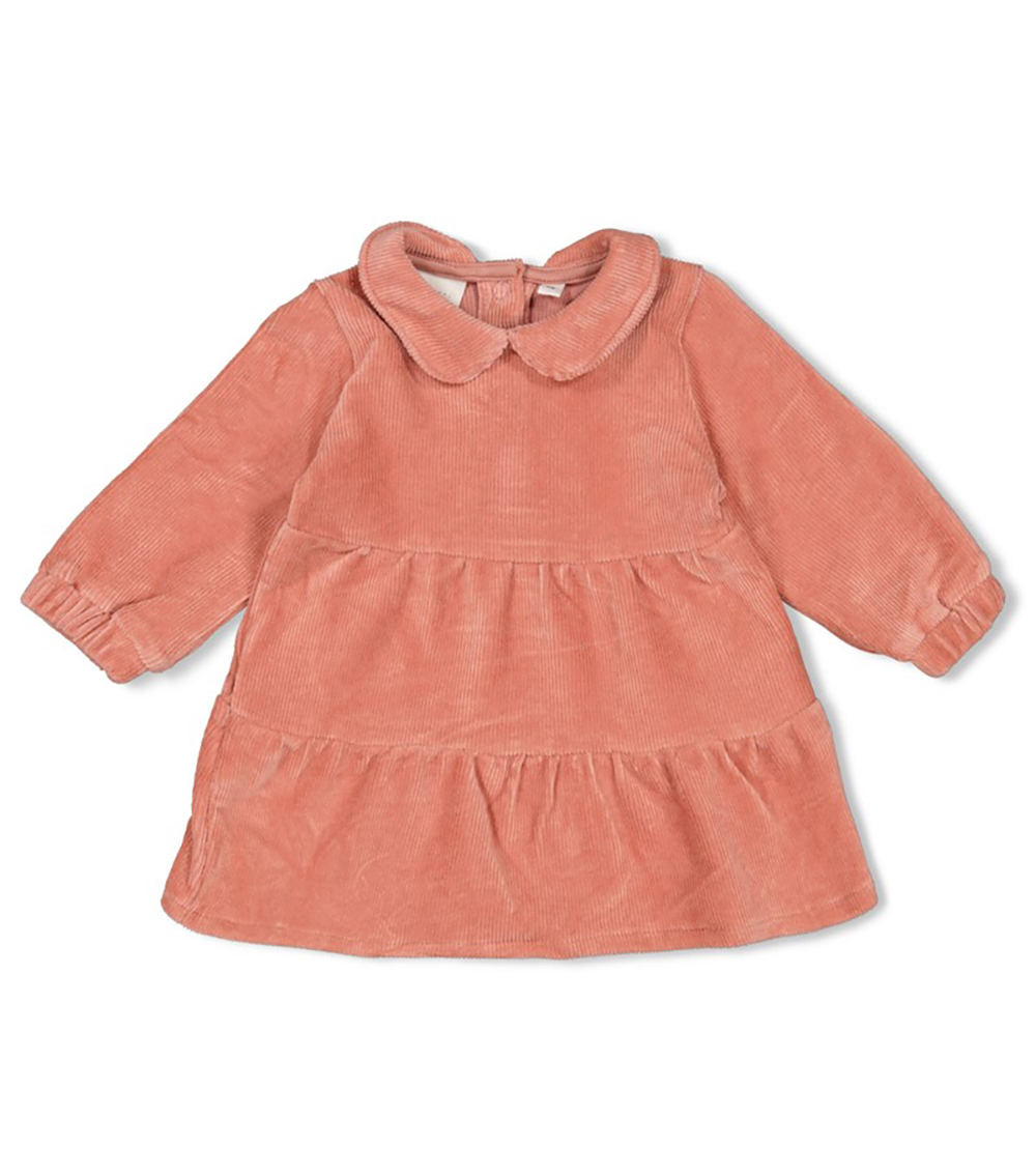 FEETJE Velvet Rib Dress- Woodland Bloom, Peach