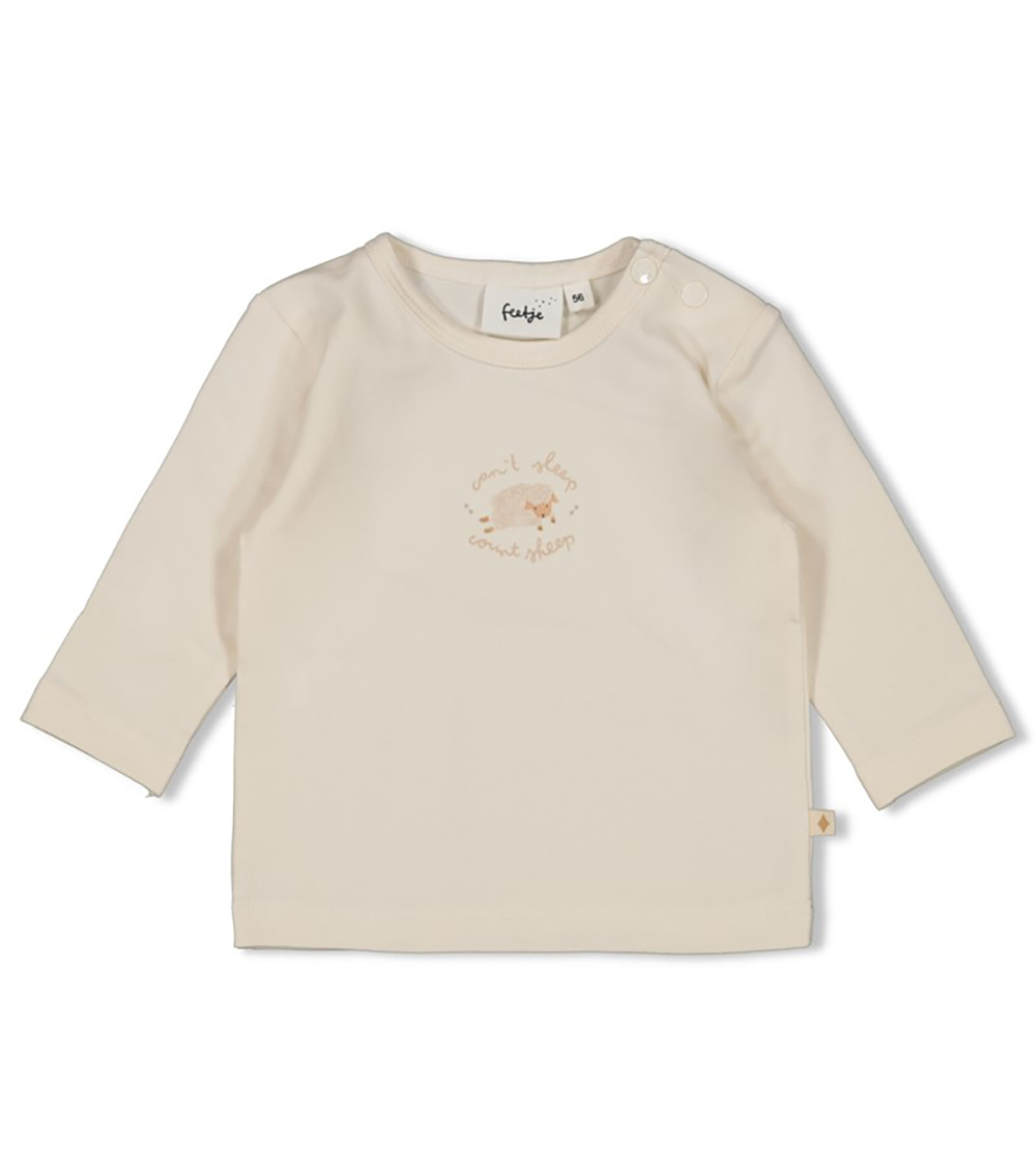 FEETJE All Over Print Longsleeve Top For Kids Sleepy Sheepy, Cream