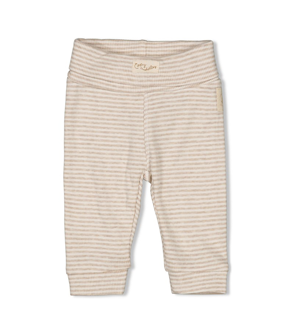 FEETJE Ribbed Trousers With Stripes - Sleepy Sheepy, Taupe