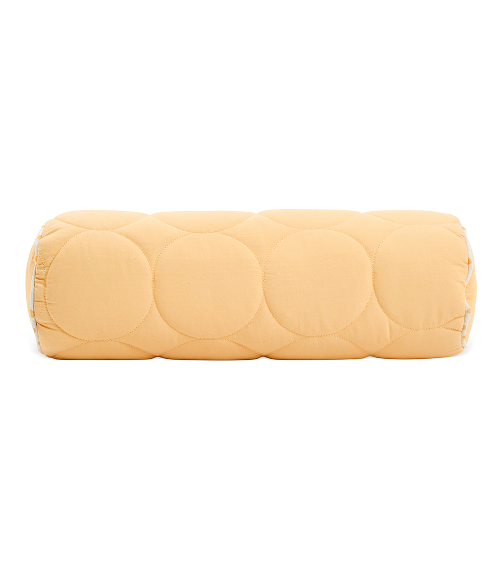 MOMSTORE Quilted Cylindrical Bolster, Orange (Long Lasting Comfort) (0+ months)
