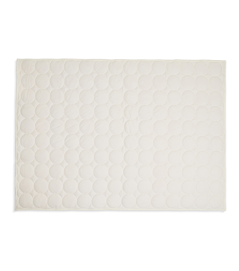 MOMSTORE Bubble Quilted Rectangle Mat with Contrast Back, White (Non Toxic) (0+ months)
