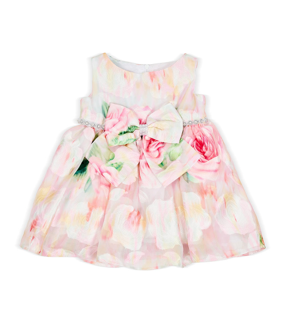 Bonnie Baby 100% Polyester Party Dress, Pink