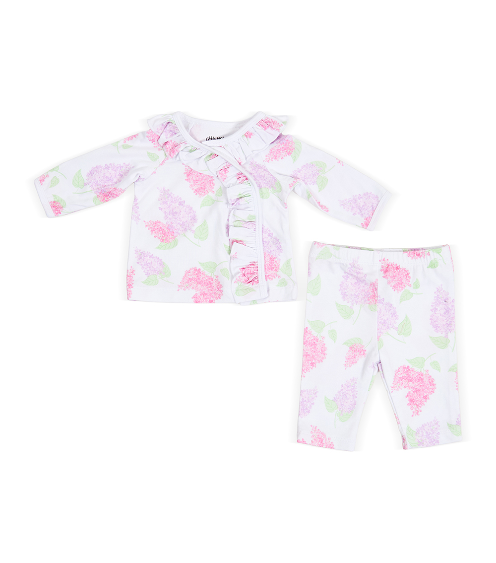LITTLE ME Baby Girls Lilac 2-Piece Cardigan Set ,Pink
