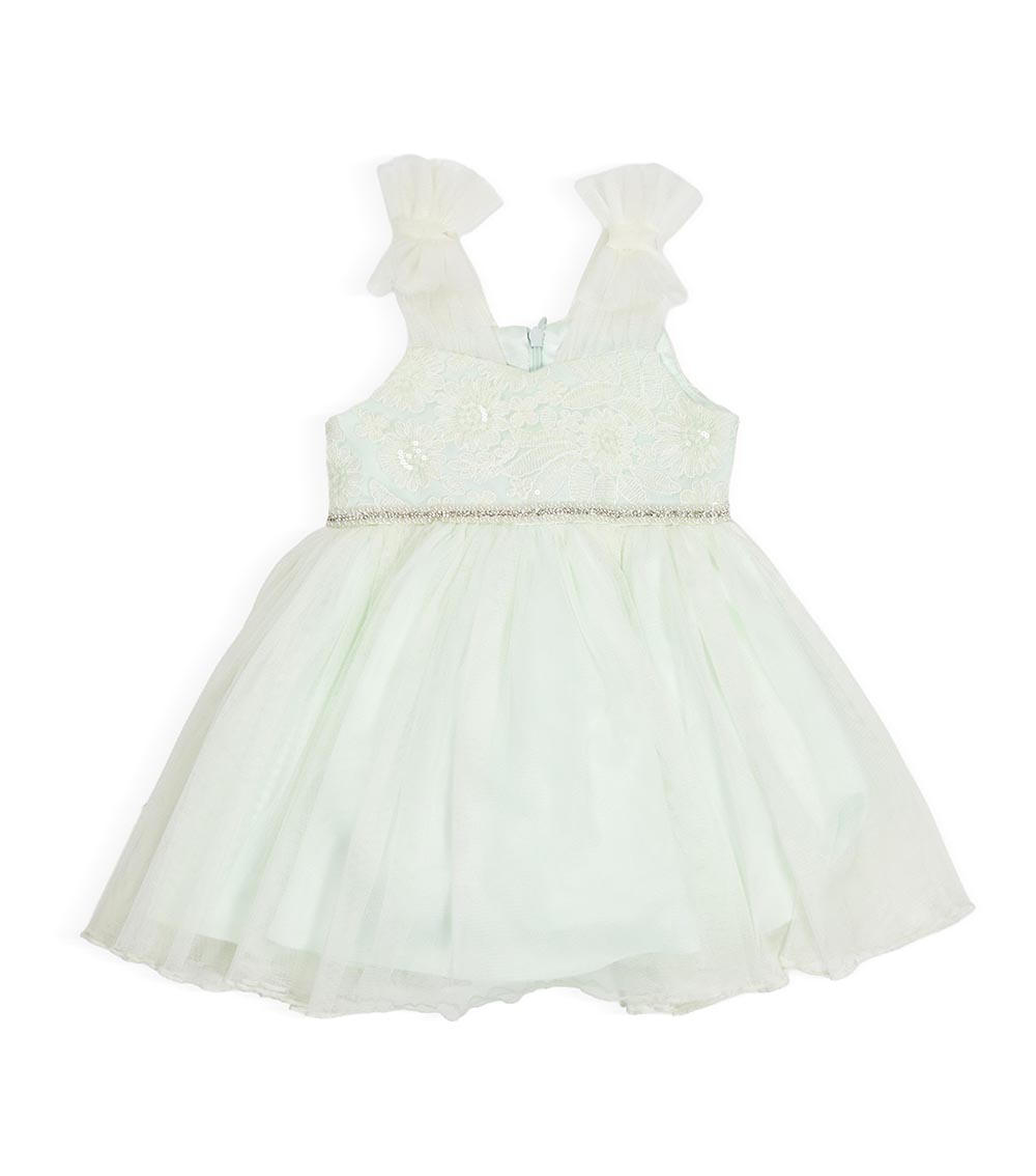 BONNIE BABY Girl Woven Synthetic Dress, Green