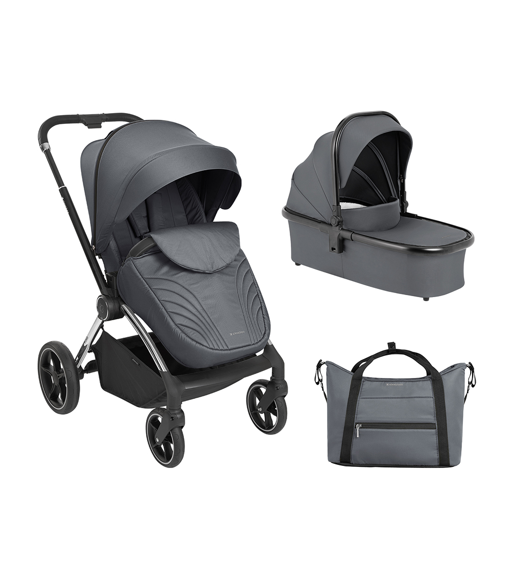 KIKKABOO Stroller 2in1 with carrycot Kara Grey