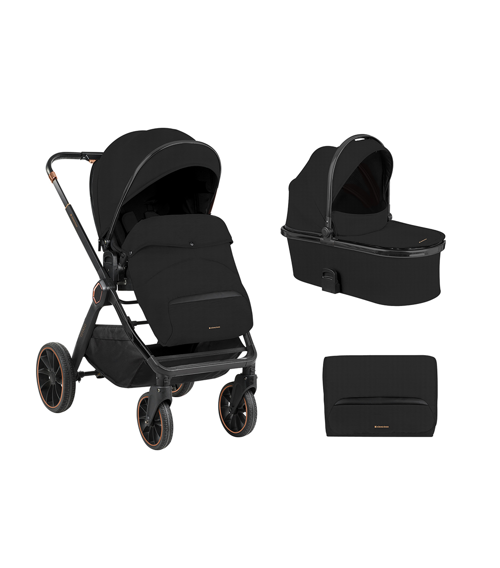 KIKKABOO Stroller 2in1 with carrycot Tiffany Black 2024
