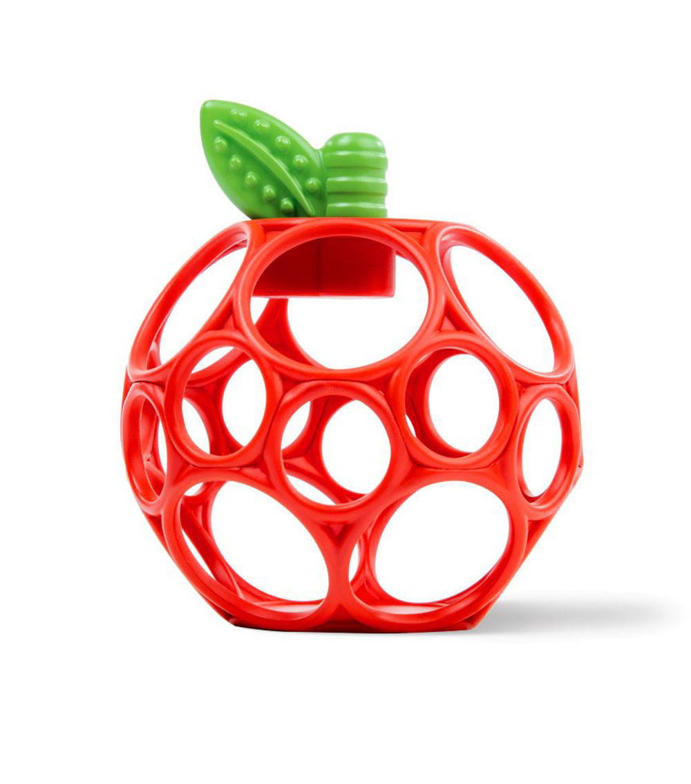 BRIGHT STARTS - Oball Easy Grasp Red Apple Teether Toy, Hold My Own Collection
