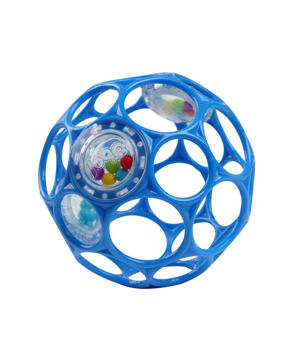 BRIGHT STARTS - Oball Rattle, Blue Infant Toy