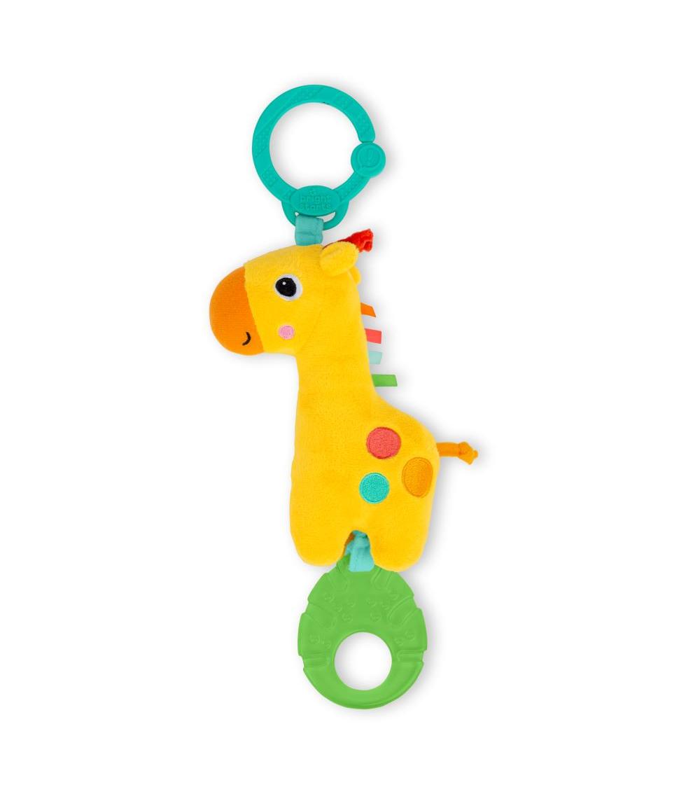 BRIGHT STARTS - Safari Soother Rattle & Teether Toy for Stroller