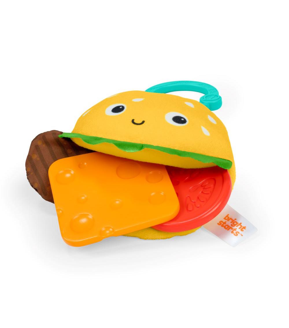 BRIGHT STARTS - Say Cheeseburger On The Go Teether Activity and Stroller Toy