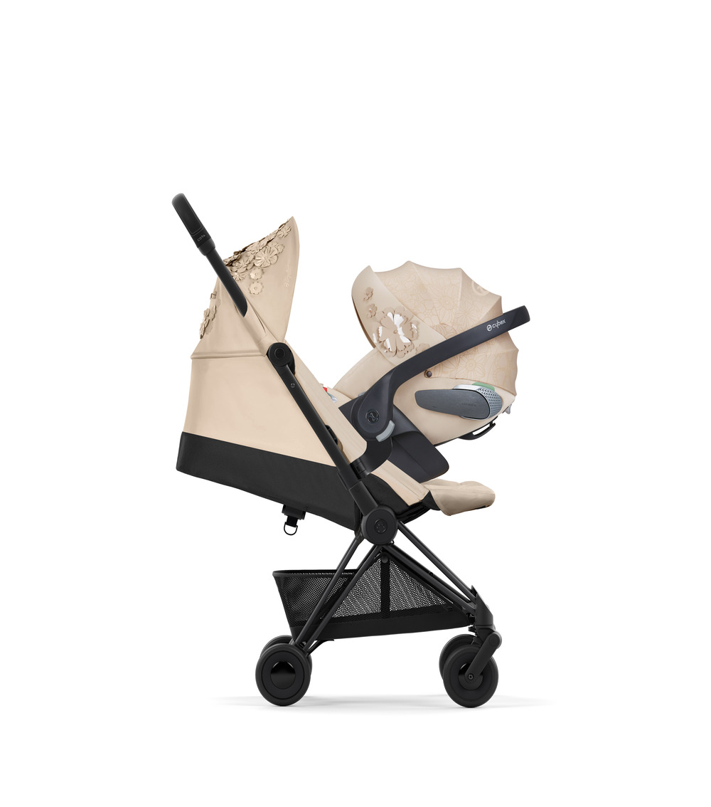 CYBEX Coya Buggy Simply Flowers Stroller - Mid Beige and Matt Black