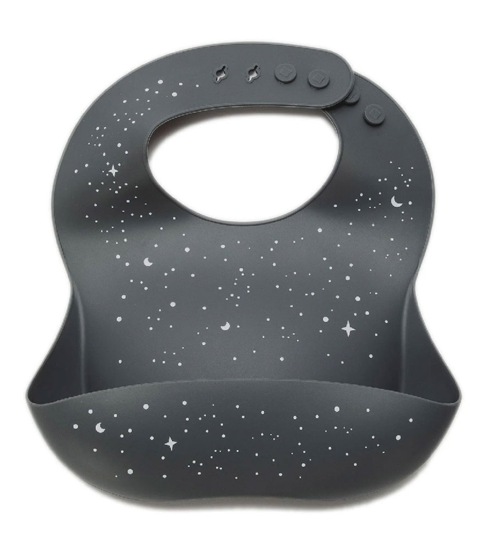 MILKITBABY Printed Bib - Galaxy Grey