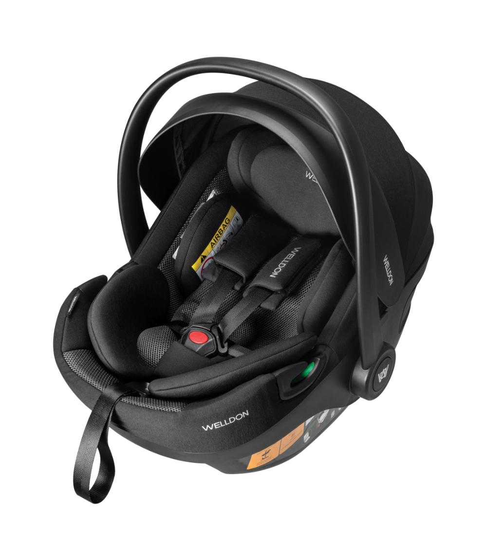 WELLDON Crown 2 i-Size Infant Carrier, Ebony – (Base not included, Sold Separately)