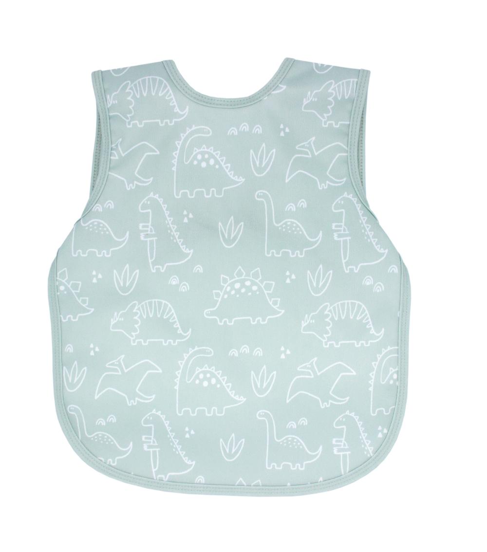 Bapronbaby  Feeding Bib - Dino Friends Sage