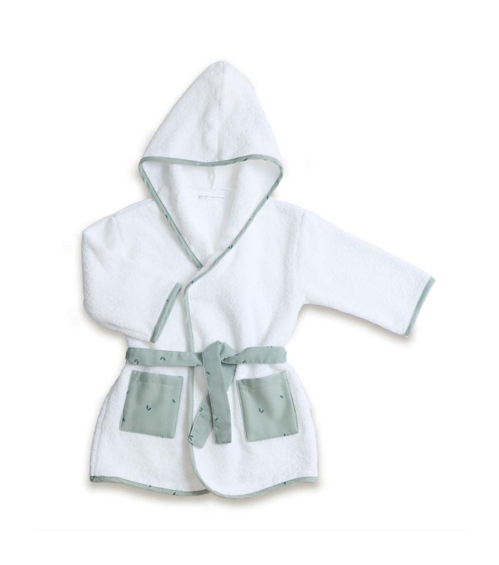 Gloop! Cotton Bath Robe - Organic Green