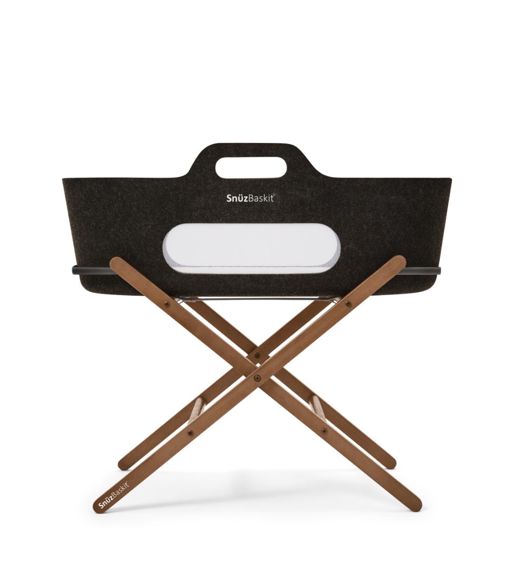 SNUZbaskit Graphite Basket & Walnut Stand