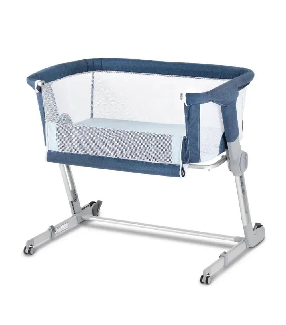 UNILOVE HugMe Plus 3-in-1 Bedside Sleeper and Bassinet - Denim Blue