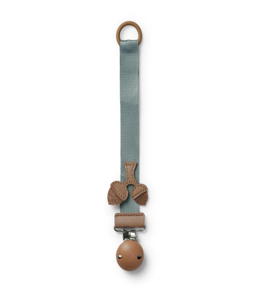 ELODIE DETAILS Pacifier Wood Clip - Hazy Jade Acorn (3M+)