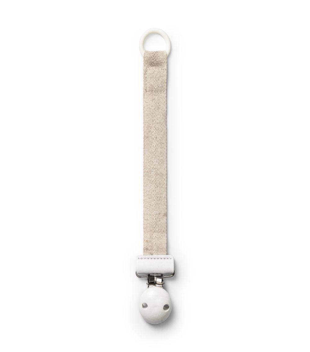 ELODIE DETAILS Pacifier Wood Clip - Silver Sheen (3M+)
