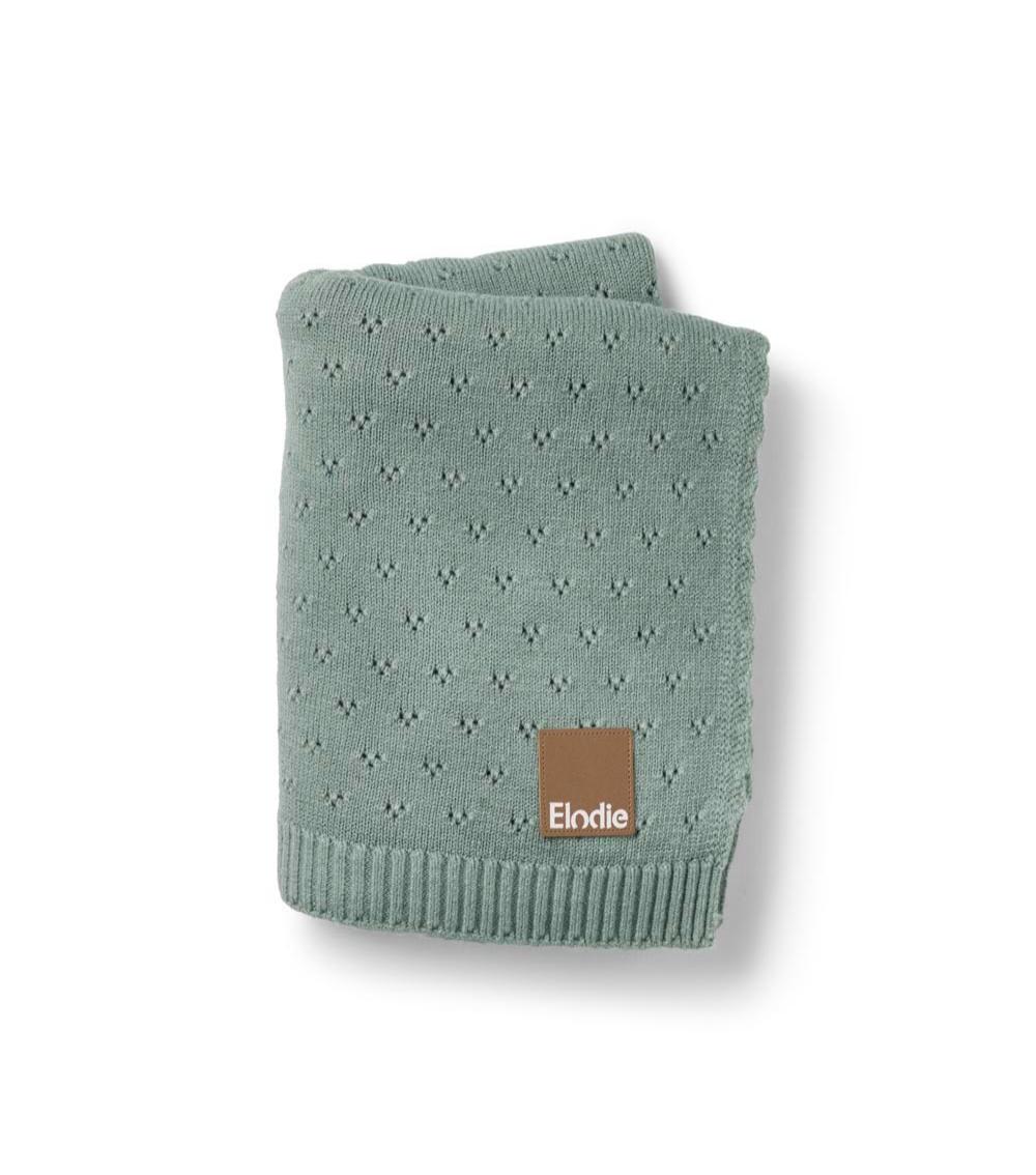 ELODIE DETAILS Pointelle Blanket - Pebble Green (3M+)