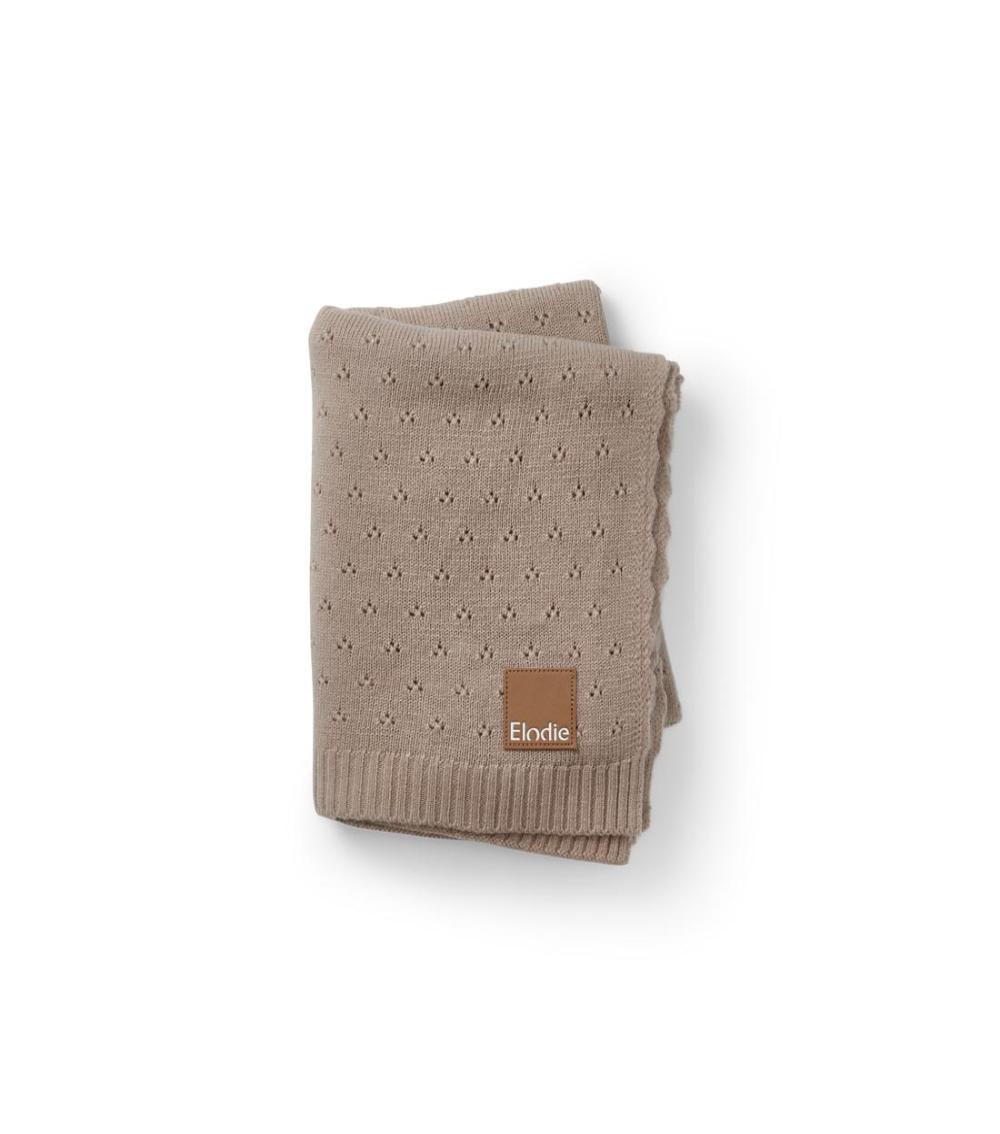 ELODIE DETAILS Pointelle Blanket - Tender Taupe (3M+)