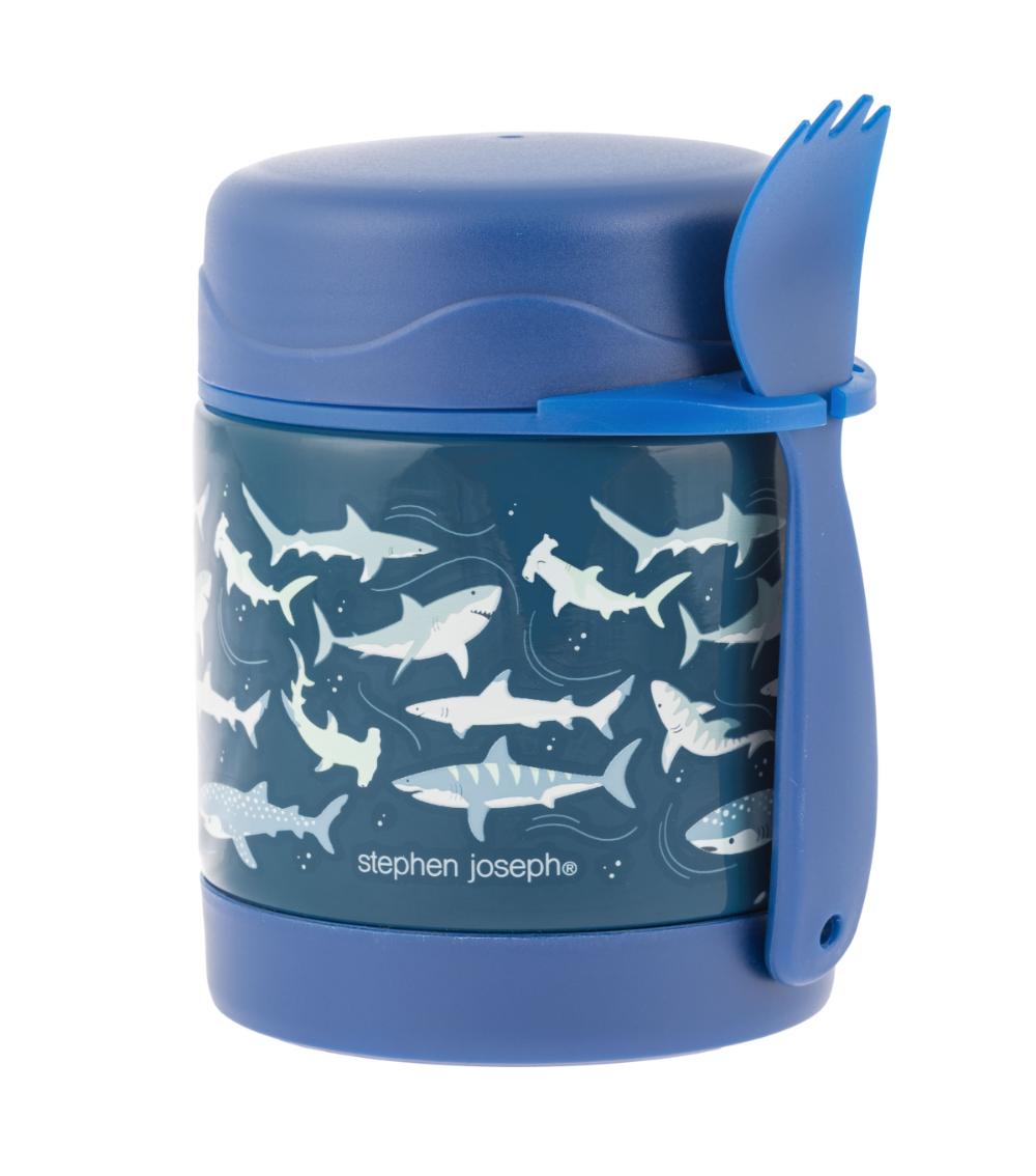 STEPHEN JOSEPH Thermos Lunch Box with Fork - Shark (295 ml)