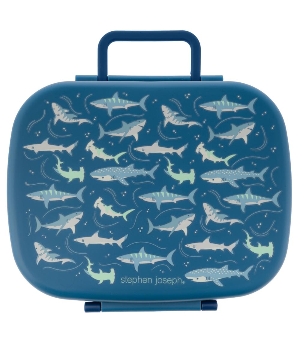 STEPHEN JOSEPH Bento Box with Removable Tray - Shark (700 ml)