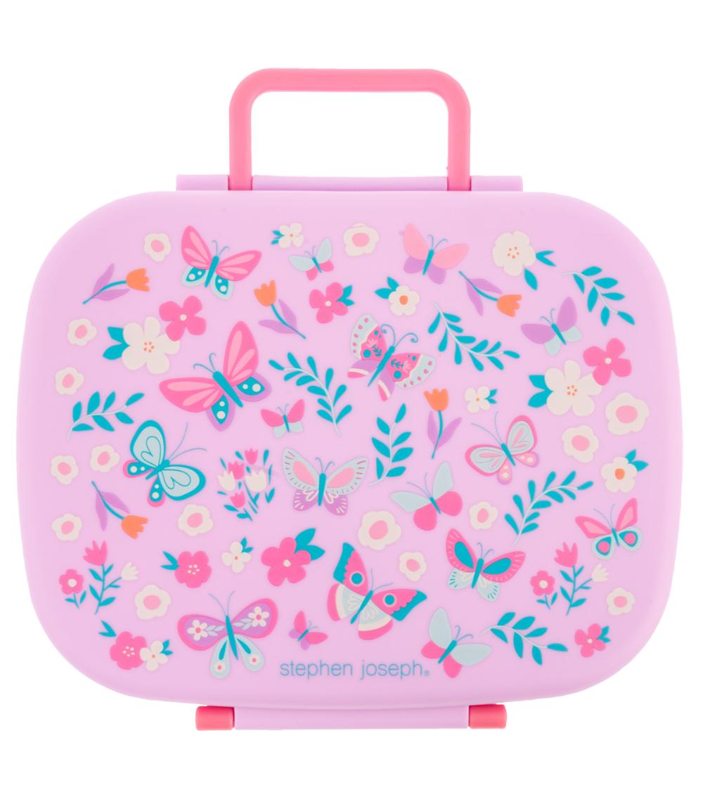 STEPHEN JOSEPH Bento Box with Removable Tray - Butterfly (700 ml)