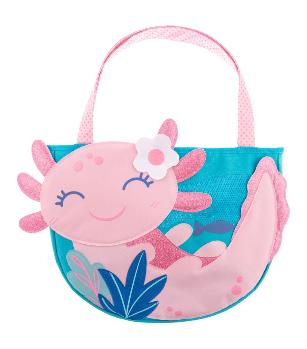 STEPHEN JOSEPH Beach Tote with Sand Toy Play Set - Axolotl